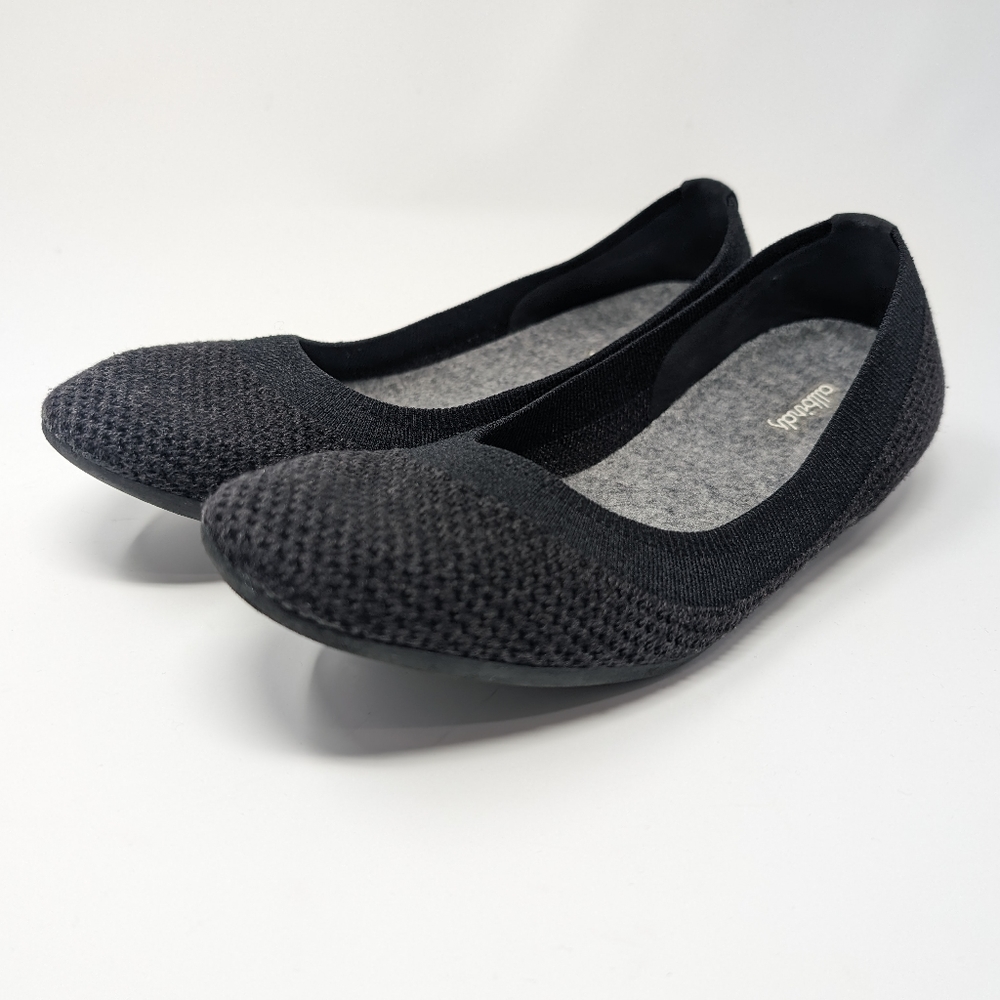 Allbirds Tree Breezers Womens Ballet Flats Size 9.5 Heathered Black